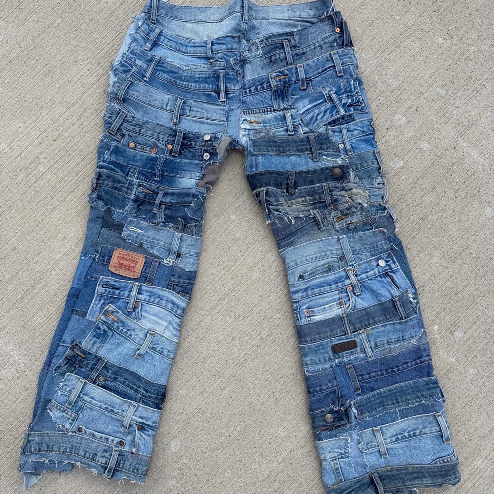 Strap Denim Jeans | Brick Denim - Picture 2 of 2